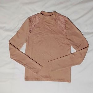 Beige long sleeve top